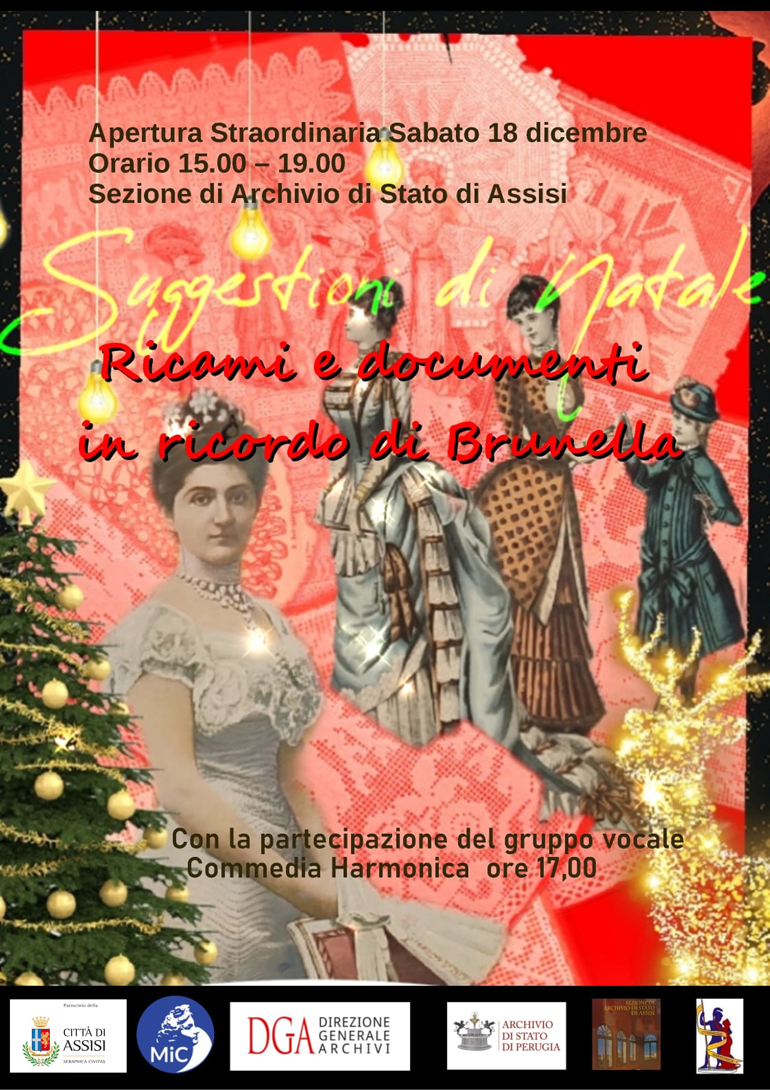 SUGGESTIONI DI NATALE.  RICAMI  E DOCUMENTI IN RICORDO DI BRUNELLA